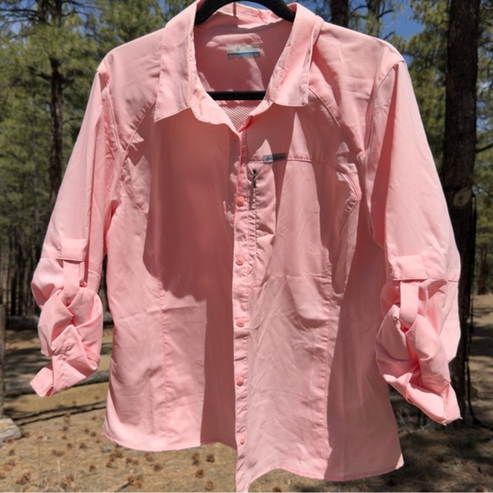 NWOT Columbia Pink Button-Up Shirt, Size XL